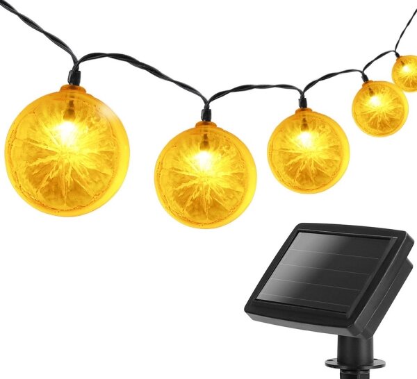 Aigostar - Catena solare LED 10xLED/3,8m IP44 bianco caldo
