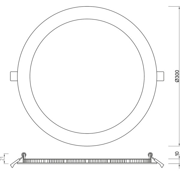APLED - Lampada LED da incasso per bagni RONDO LED/24W/230V IP41 300 mm