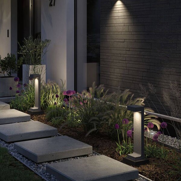 Applique da esterno con sensore di movimento, moderna applique da esterno,  lampada da esterno a led impermeabile per terrazza, giardino, percorso
