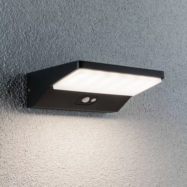 Paulmann Applique da esterni a LED con sensore House, Nero, Alluminio, Moderno, Applique LED da esterni