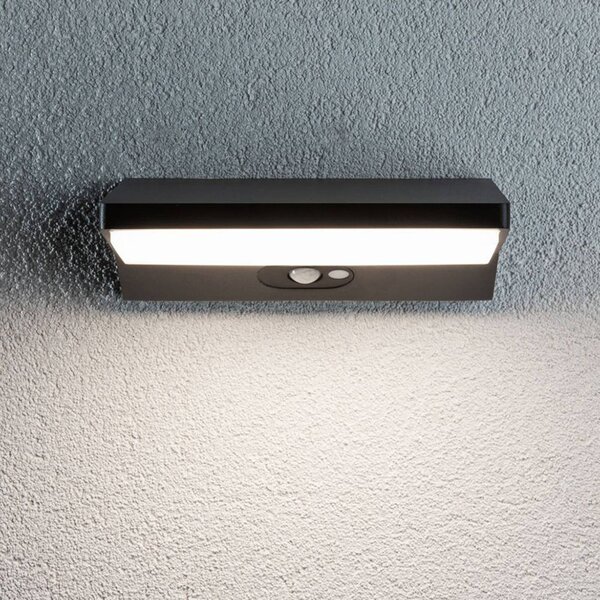 Paulmann Applique da esterni a LED con sensore House, Nero, Alluminio, Moderno, Applique LED da esterni