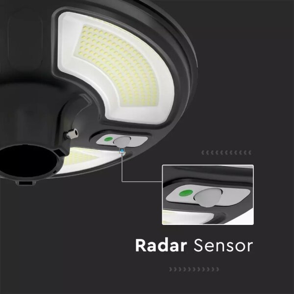 Lampada stradale solare LED con sensore LED/7,5W/3,2V IP65 4000K + +TC