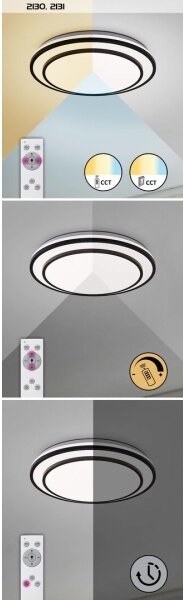 Rabalux 2131 - Plafoniera LED dimmerabile LUPITA LED/40W/230V argento + telecomando