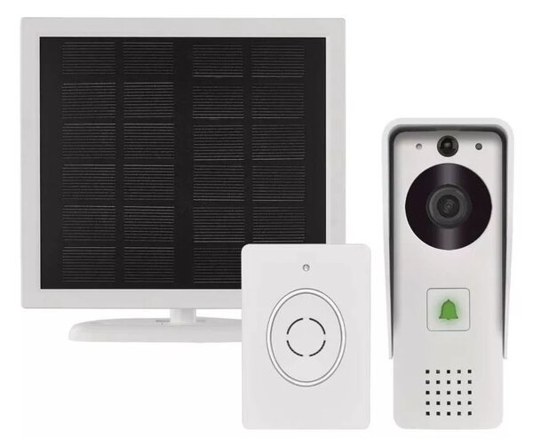 Campanello video wireless GoSmart 4400 mAh 3xAA IP44 Wi-Fi Tuya con pannello sol