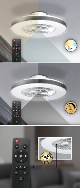 Rabalux - Plafoniera LED dimmerabile con ventilatore LED/40W/230V + TC