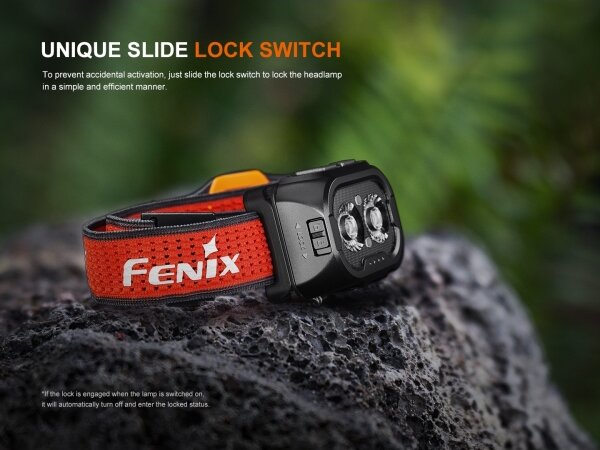 Fenix HL18RTV20BLC -LED Lampada frontale ricaricabile dimmerabile LED/USB IP66 nero/arancio