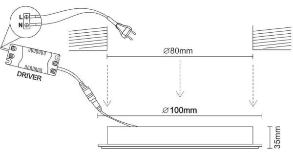 Lampada LED da incasso LED/7,5W/230V 4000K bianco/oro