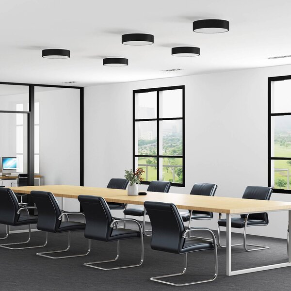 Plafoniera a LED Vanida Arcchio, dimmerabile, Nero, Cucina, Alluminio, Moderno, Plafoniera LED