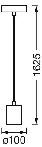 Ledvance - Lampadario a sospensione con filo PENDULUM ROBBIN 1xE27/15W/230V nero