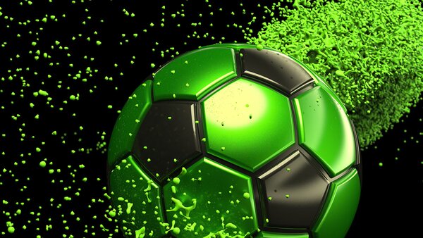 Carta da parati Pallone da calcio verde e nero, Carta da parati design, Carta da parati popolare, u72789 - Tapeko.it
