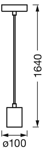 Ledvance - Lampadario a sospensione con filo PENDULUM ROUND 1xE27/15W/230V nero