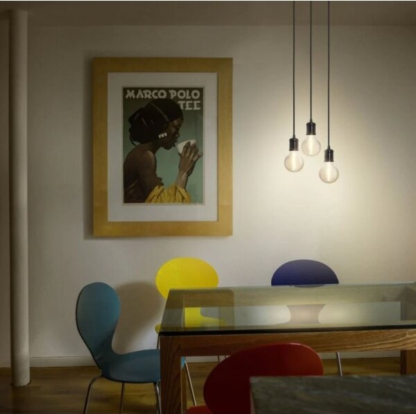 Ledvance - Lampadario a sospensione con filo PENDULUM BELL 1xE27/15W/230V nero