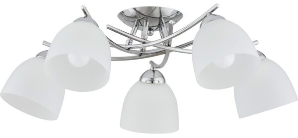 Lampadario a plafone SEVA 5xE27/15W/230V cromo lucido