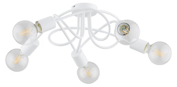 Lampadario a plafone BOSTON 5xE27/15W/230V bianco