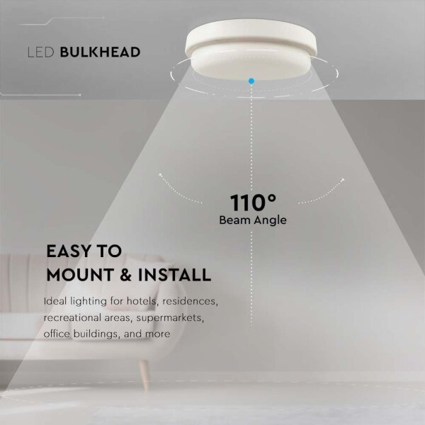 Plafoniera LED da bagno LED/12W/230V 3000K IP54 diametro 15 cm