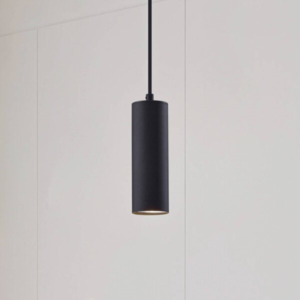 Lampada a sospensione Joffrey Lindby, dimmerabile, Nero, Soggiorno / Sala da pranzo, Metallo, Moderno, Lampada a sospensione