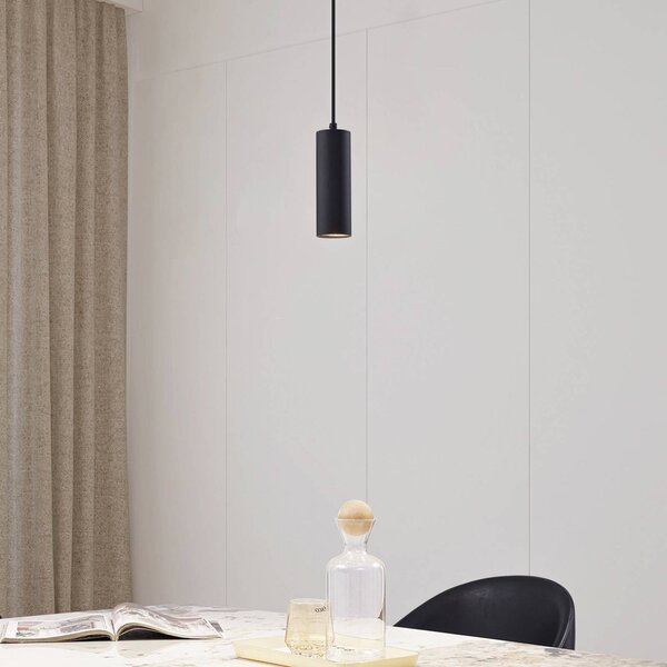 Lampada a sospensione Joffrey Lindby, dimmerabile, Nero, Soggiorno / Sala da pranzo, Metallo, Moderno, Lampada a sospensione