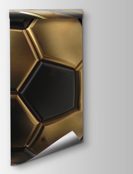 Carta da parati Sogni di calcio in tinte metalliche, Carta da parati design, Carta da parati popolare, u73011 - Tapeko.it