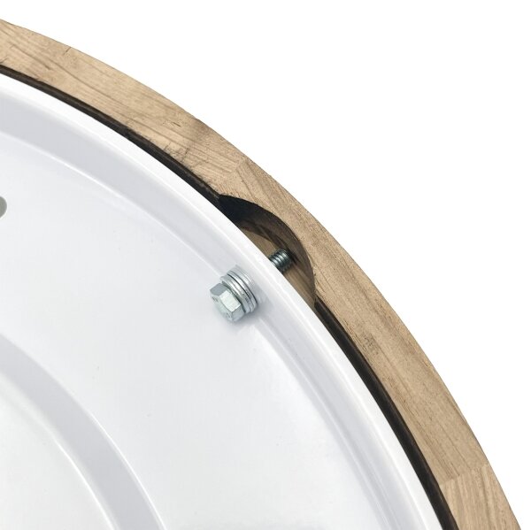Brilagi - Plafoniera CARVALHO SLIM SMOKEY 3xE27/60W/230V rovere, diam. 47,5 cm