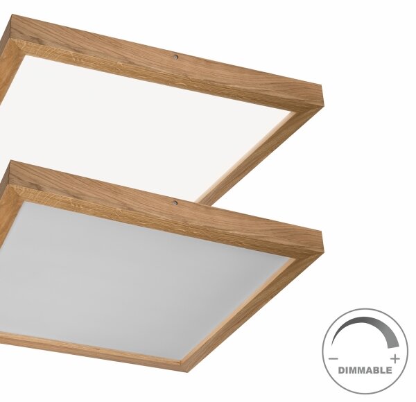 Brilagi-Luce LED dimmerabile WOODY FRAME LED/50W/230V quercia 60x60 cm IP44 + +TC