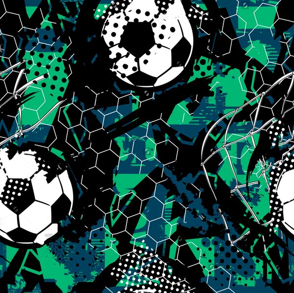Carta da parati Schema di palloni da calcio, Carta da parati per Bambini, Carta da parati popolare, u73014 - Tapeko.it