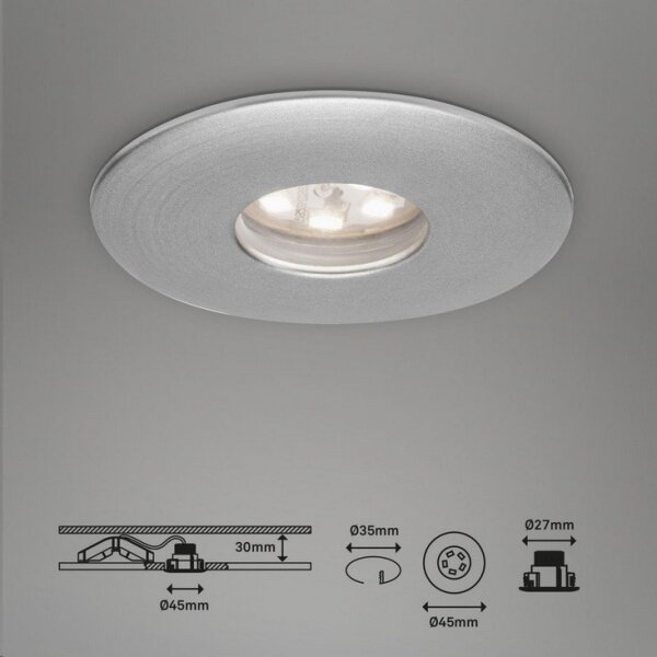 Briloner 7240-039 -SET 3x Lampada LED da incasso per bagni LED/1,8W/230V IP44