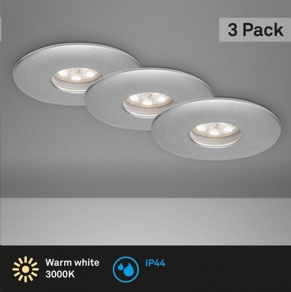Briloner 7240-039 -SET 3x Lampada LED da incasso per bagni LED/1,8W/230V IP44