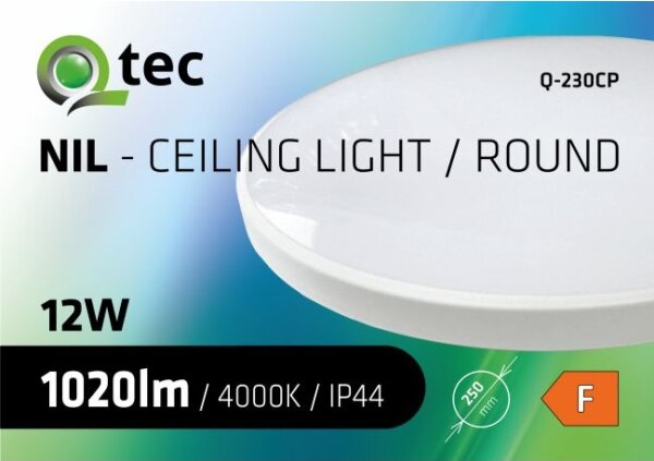 Plafoniera LED da bagno CIRCLE LED/12W/230V 4000K diametro 25 cm IP44 bianco