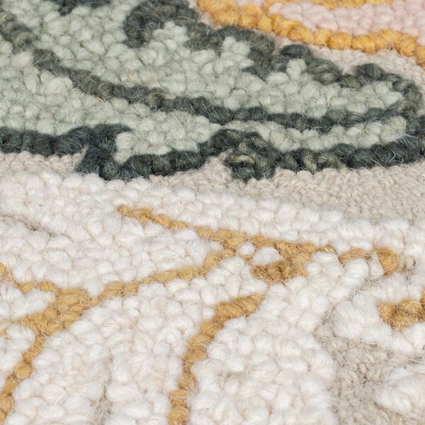Tappeto in lana rosa chiaro tessuto a mano 120x170 cm Daphne Shaped Floral - Flair Rugs