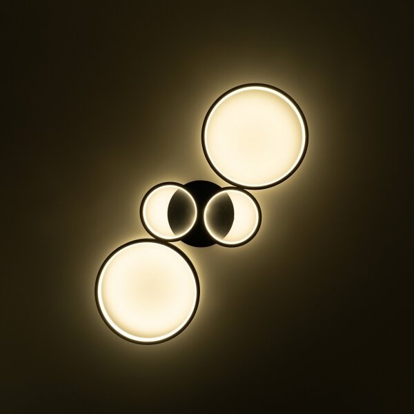 Brilagi - Plafoniera LED dimmerabile RINGO LED/34W/230V nera + telecomando