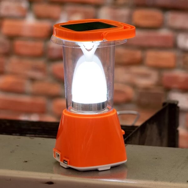 Lampada solare LED ricaricabile 710 lm 1600 mAh con powerbank 230V