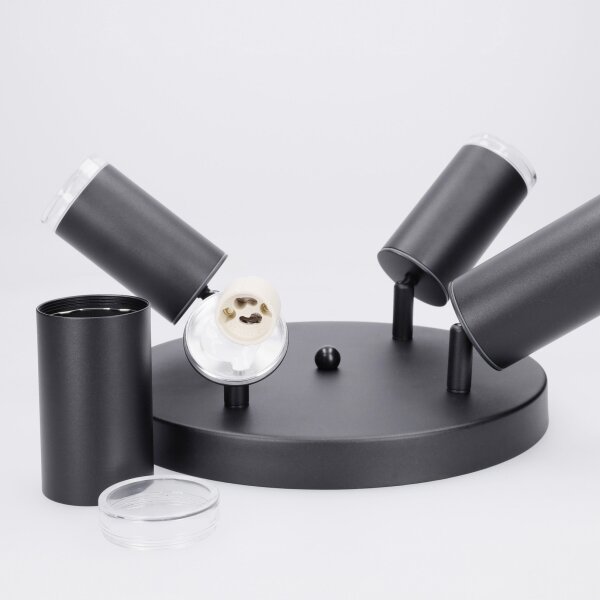 Brilagi - Luce Spot da bagno SELE AQUA 4xGU10/30W/230V IP44 nero