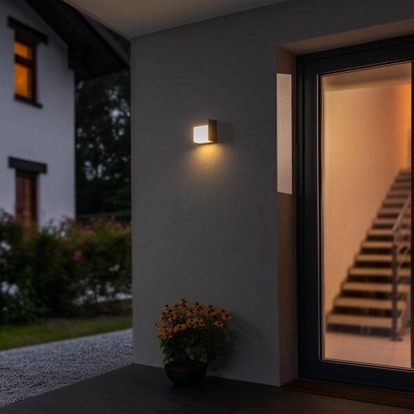 Brilagi - Applique a LED da esterno TERNI LED/12W/230V grigio IP44