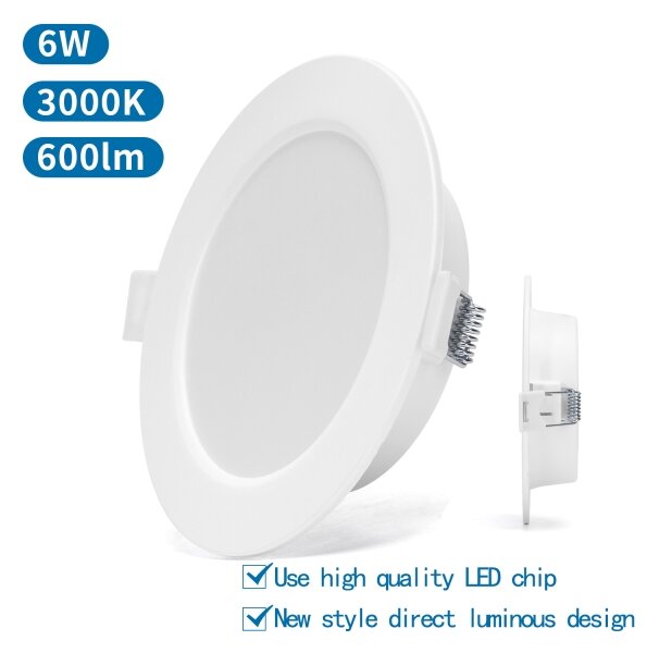 Aigostar - Lampada LED da incasso LED/6W/230V 3000K diametro 11,8 cm bianco
