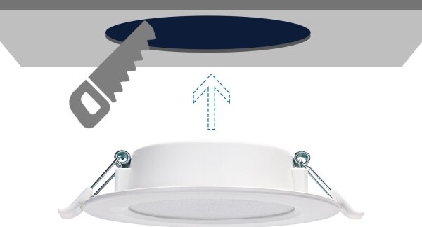 Aigostar - Lampada LED da incasso LED/6W/230V 3000K diametro 11,8 cm bianco