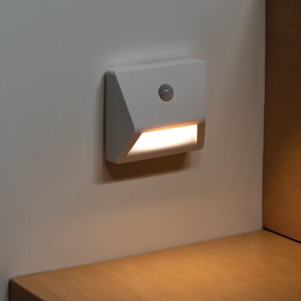 Kanlux 37392 - LED Lampada da incasso con sensore LED/0,3W/3xAAA IP54 bianco