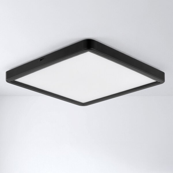 Brilagi - Plafoniera LED dimmerabile ESTELA SQUARE LED/36W/230V 31x31 cm nero + telecomando
