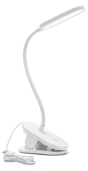 Aigostar - Lampada da tavolo LED dimmerabile con clip LED/2,5W/5V bianco