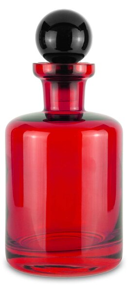 Baci Milano Bottiglia per wiskey in vetro Carol Rosso/Nero