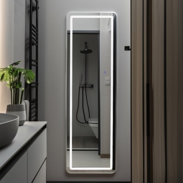 Brilagi - Specchio da terra BELLEZA LED/42W/230V 160x50 cm IP44 CRI 90 dimmerabile +CCT