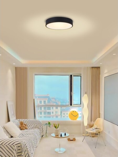 Immax NEO 07201L-Plafoniera LED dimmerabile RONDATE 28W/230V nero Tuya+RC