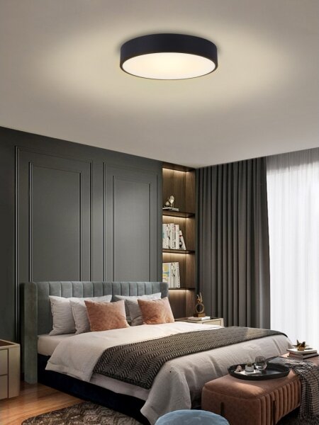 Immax NEO 07202L-Plafoniera LED dimmerabile RONDATE 53W/230V nero Tuya+RC