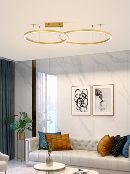 Immax NEO 07218L - Lampadario LED dimmerabile FINO 93W/230V 60/80cm oro Tuya+TC