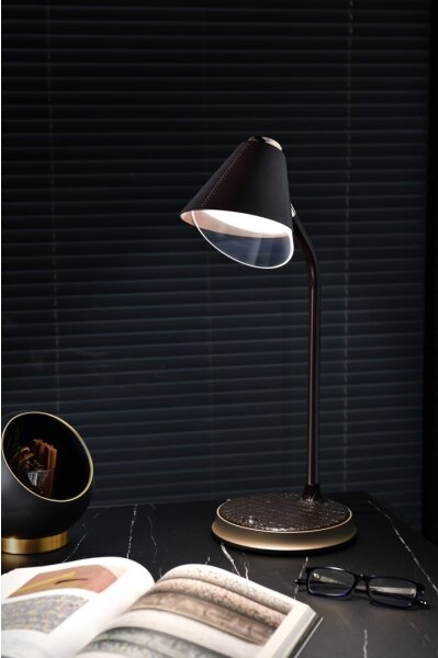 Immax 08972L - Lampada da tavolo LED dimmerabile FINCH LED/9W/12/230V grigio/cromo