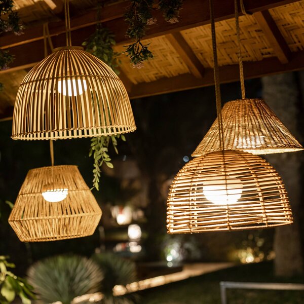 Newgarden Reona lampada LED a sospensione con batteria ricaricabile Reona, dimmerabile, Legno chiaro, Legno, Moderno