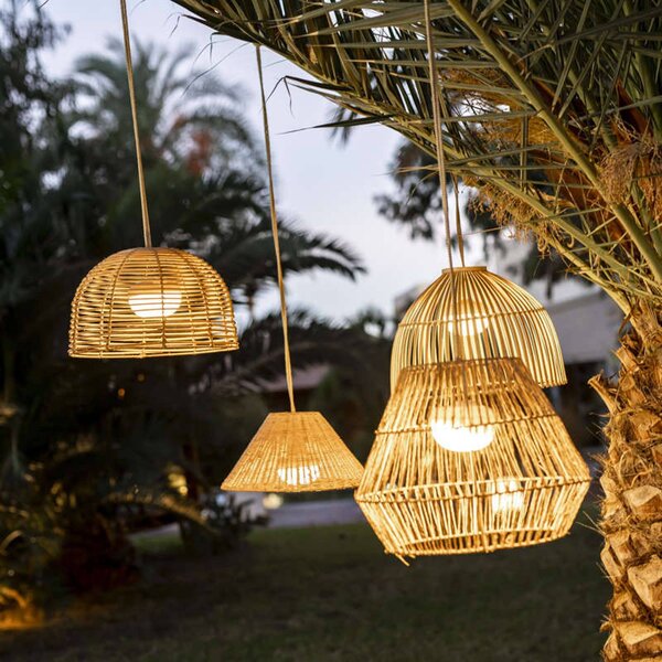 Newgarden Bossa lampada LED a sospensione con batteria ricaricabile Bossa, dimmerabile, Legno chiaro, Legno, Moderno
