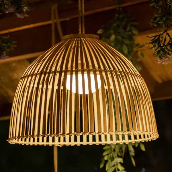 Newgarden Reona lampada LED a sospensione con batteria ricaricabile Reona, dimmerabile, Legno chiaro, Legno, Moderno