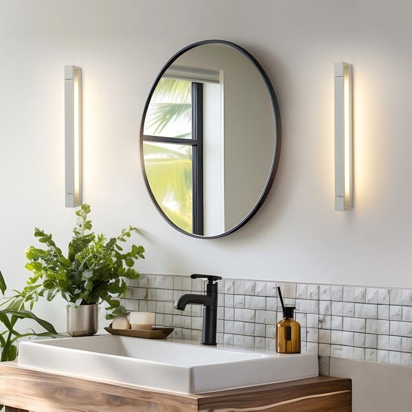 Brilagi-LED Specchio da bagno illuminato AQUA LINE LED/18W/230V 60 cm IP44 cromo opaco