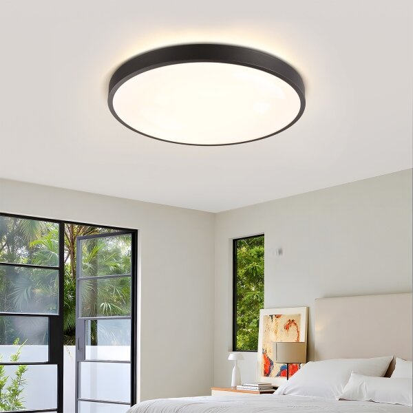 Brilagi - Lampada dimmerabile a LED GLASS POOL DOUBLE LED/60W/230V 50 cm nero + telecomando