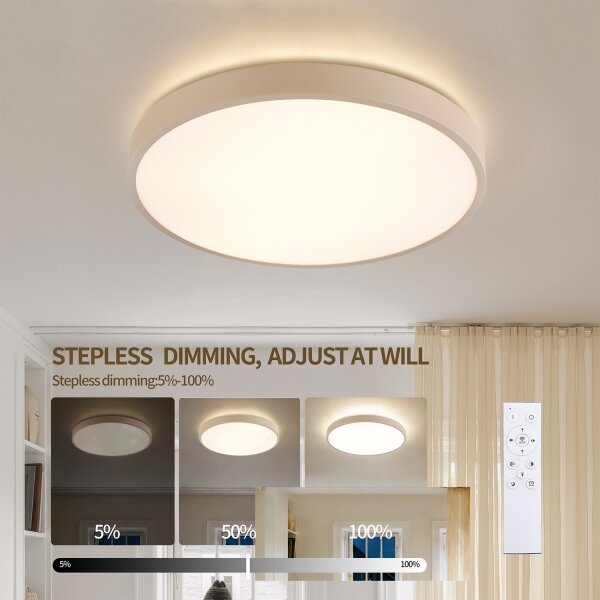 Brilagi - Apparecchio LED dimmerabile GLASS POOL DOUBLE LED/48W/230V 40 cm beige + telecomando